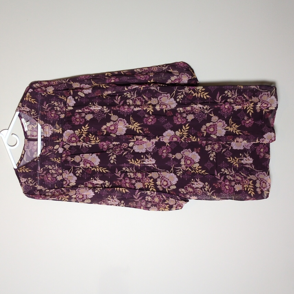 NWT Maurices Maternity Floral Shift Dress Size Small Purple